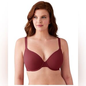 Like New  Wacoal Shape Revelation® Shallow Top Underwire T-Shirt Bra Maroon